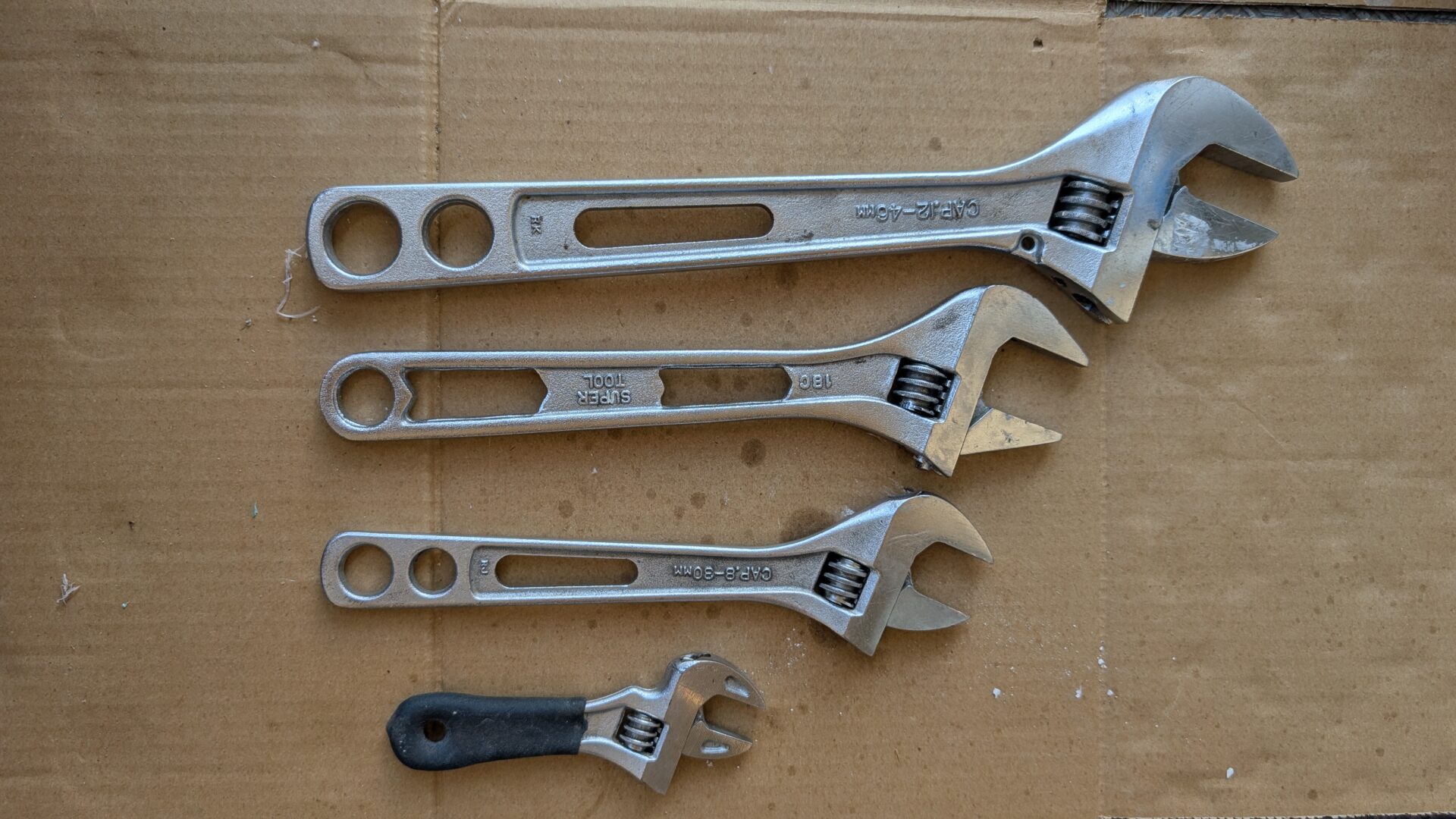 モンキーレンチ4本_SUPERTOOL他